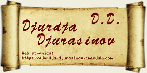 Đurđa Đurašinov vizit kartica